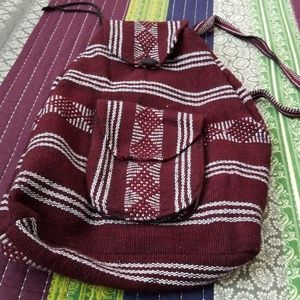 Boho Burgundy backpack LAST CHANCE